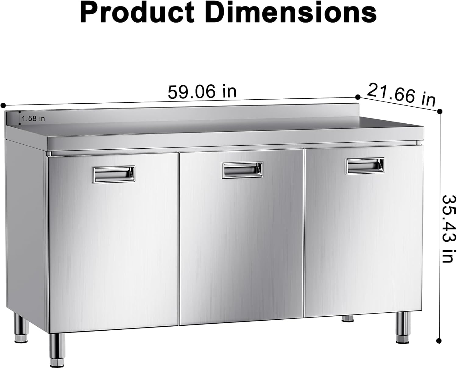 Amazon.com: ZZV Stainless Steel Table Cabinet for Prep & Work 21 x