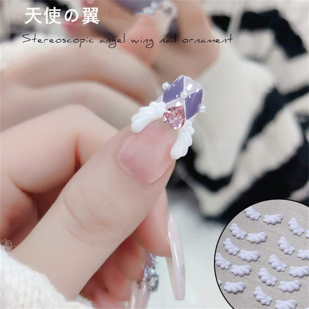 Amazon.co.jp: ネイルパーツ 天使の羽 50ペア ネイルデコパーツ 立体