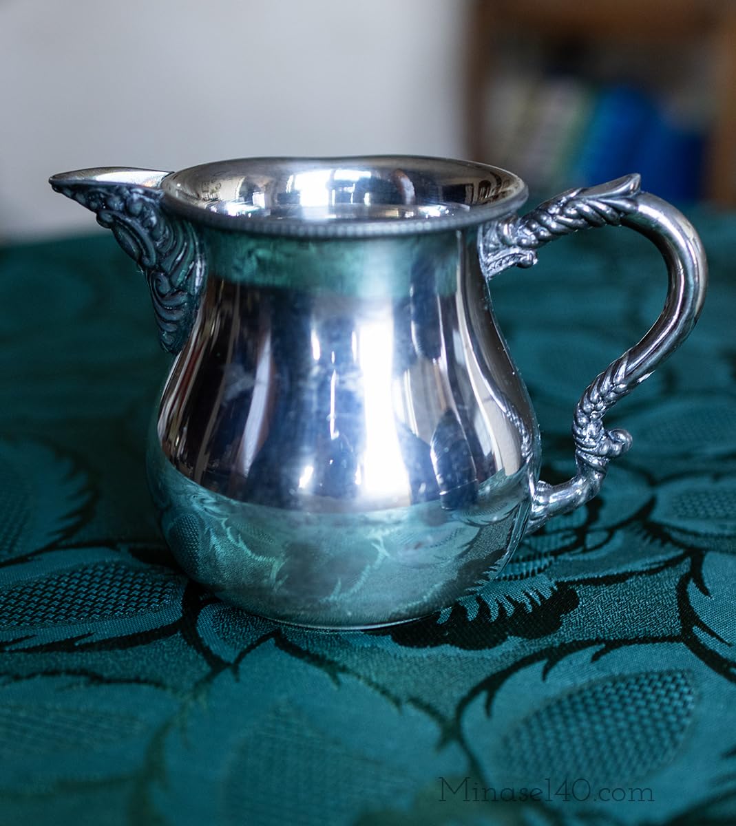 アンティーク銀食器 シルバー800 クリーマー・シュガーポット・トレイ