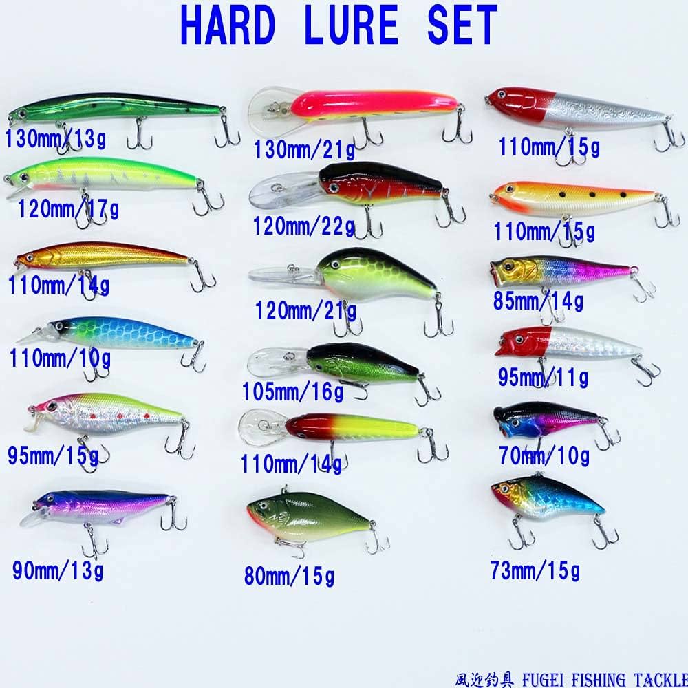 Amazon.co.jp: ルアー 18個 セット 訳有 バス釣り用ハードルアー