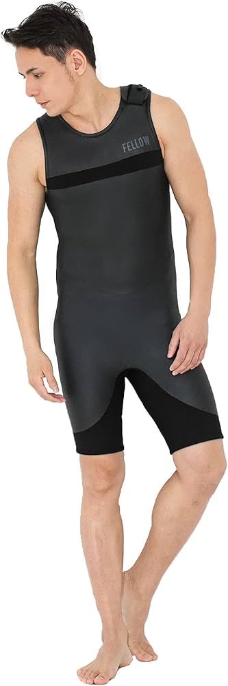 Amazon | FELLOW ウェットスーツ メンズ ショートジョン ノンジップ