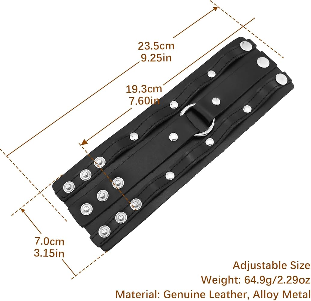 Amazon | HZMAN ワイドカフラップ ゴシックリストバンド パンクロック