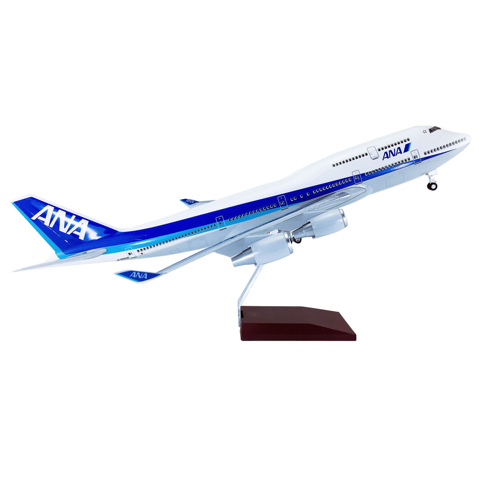 Amazon.co.jp: 18.5インチANA B747-400ホイール付き航空機モデル