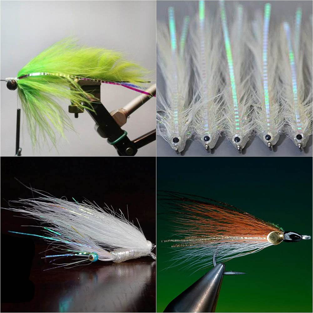 Amazon | フライタイイングマテリアル 12色 クリスタルフラッシュ ホロ