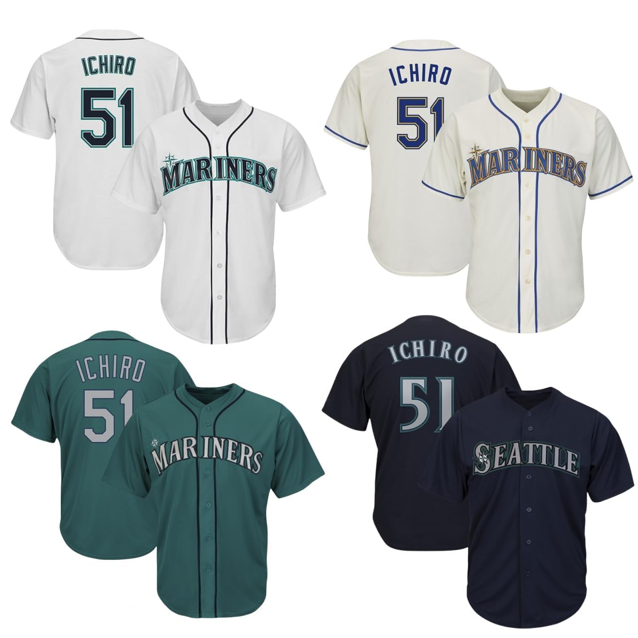 Amazon.co.jp: [OUNIY] 鈴木一郎 ユニフォーム シアトル マリナーズ