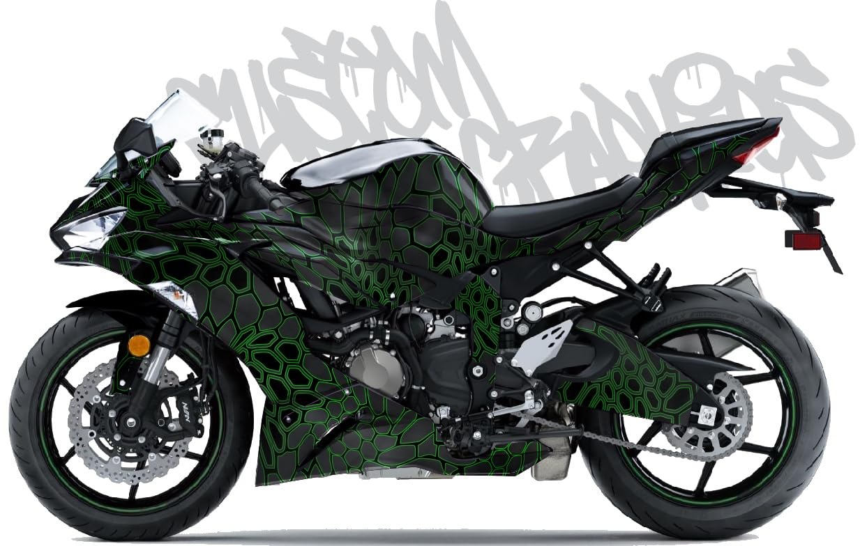 Amazon.com: Kawasaki Ninja ZX6R 2019-2023 Wrap Graphics (Green