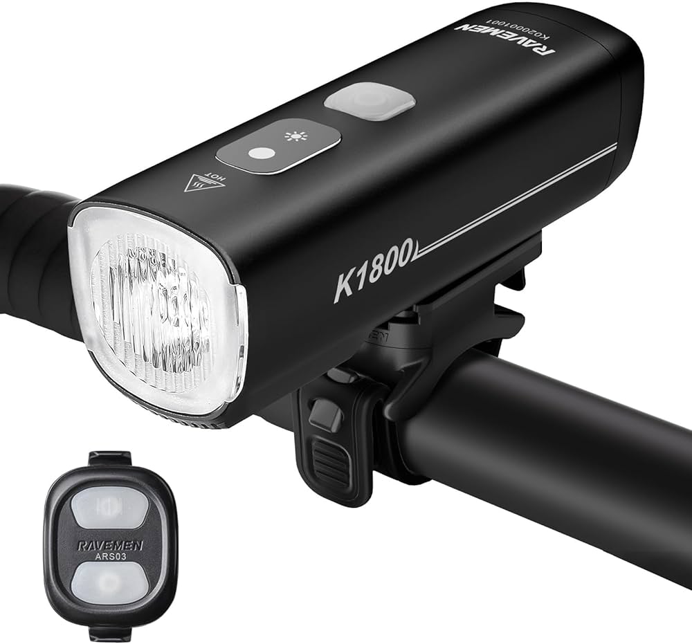 Amazon.com : RAVEMEN K1800 Smart Bike Lights, Bright Bicycle Light