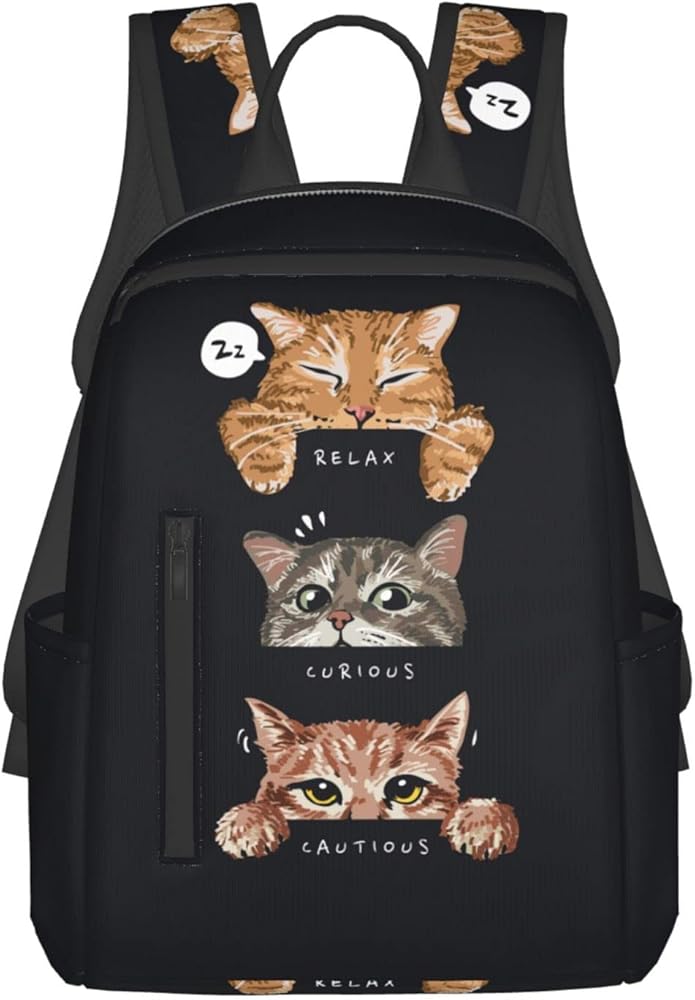 Amazon.co.jp: [ZOOKISS] 猫柄 ねこ(1) リュックサック アニメ バック