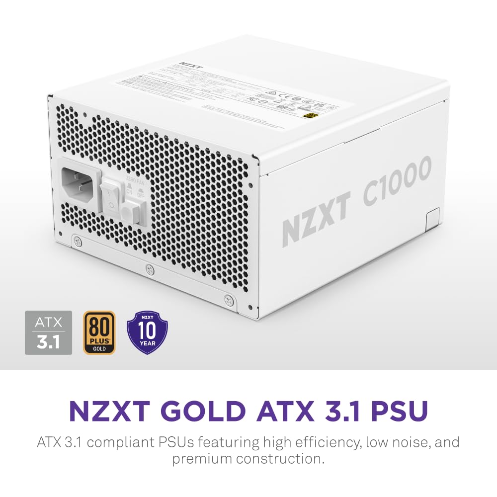 Amazon.com: NZXT C1000 Gold ATX 3.1 - Fully Modular Low-Noise PC