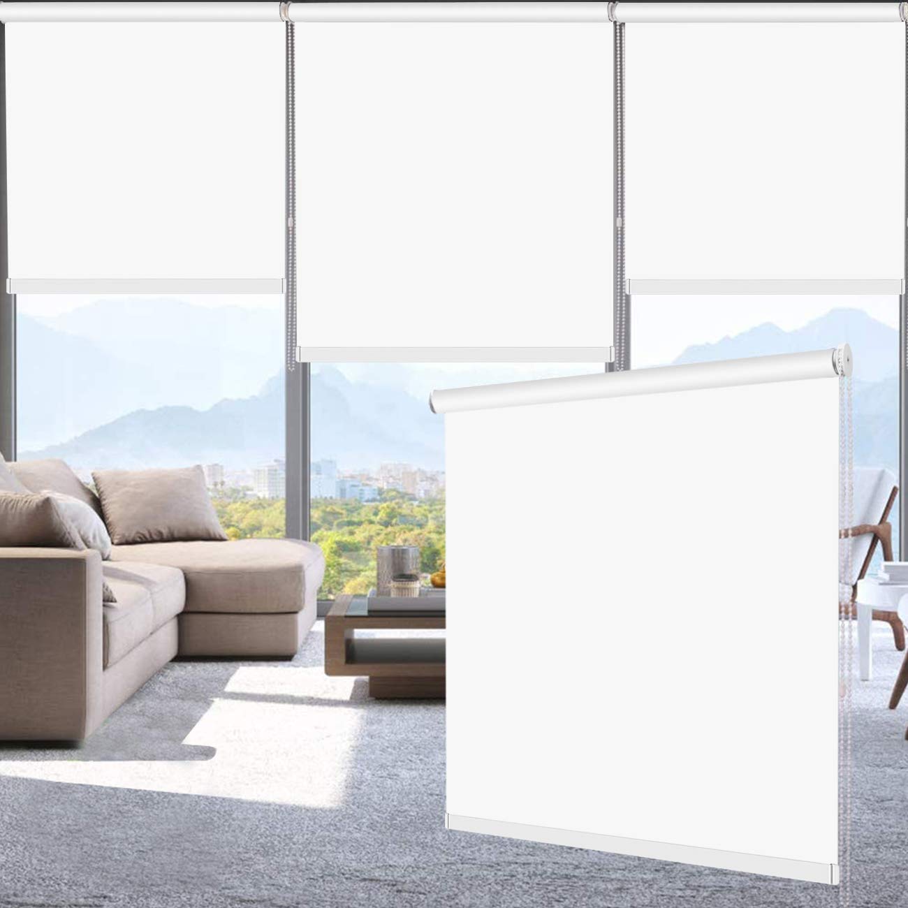 Amazon｜ロールスクリーン ロールカーテン ANONOUS 幅165cm 丈120cm 1