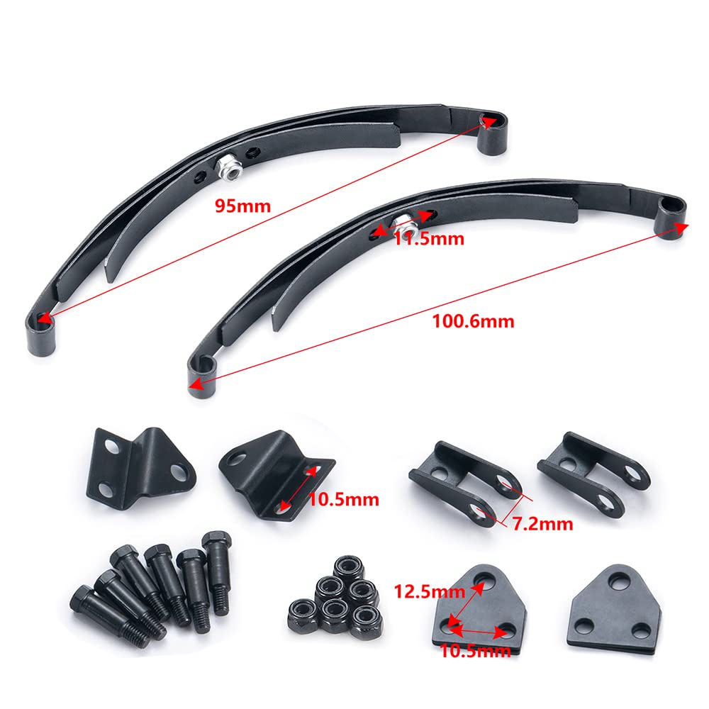 Amazon | RCHUBAM RCスチールリーフスプリングサスペンションバー 1/14