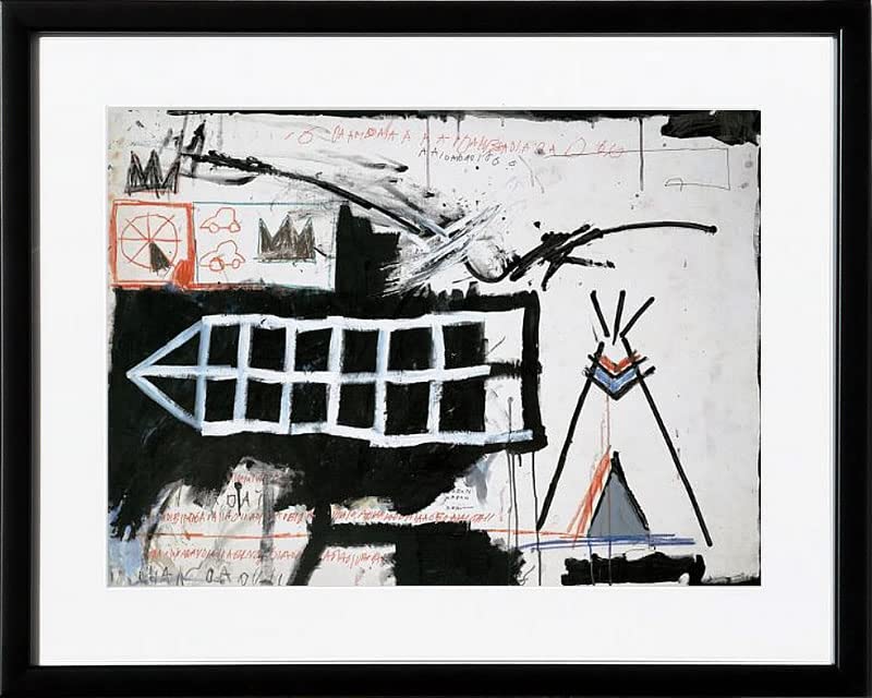 希少バスキアフラッシュアートパネルストリートポップアートレア