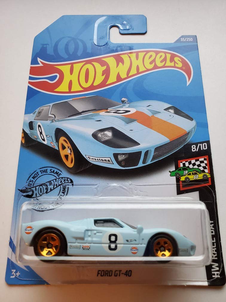 Amazon | Hot Wheels 2020 Hw Race Day Ford GT-40, 35/250 Blue