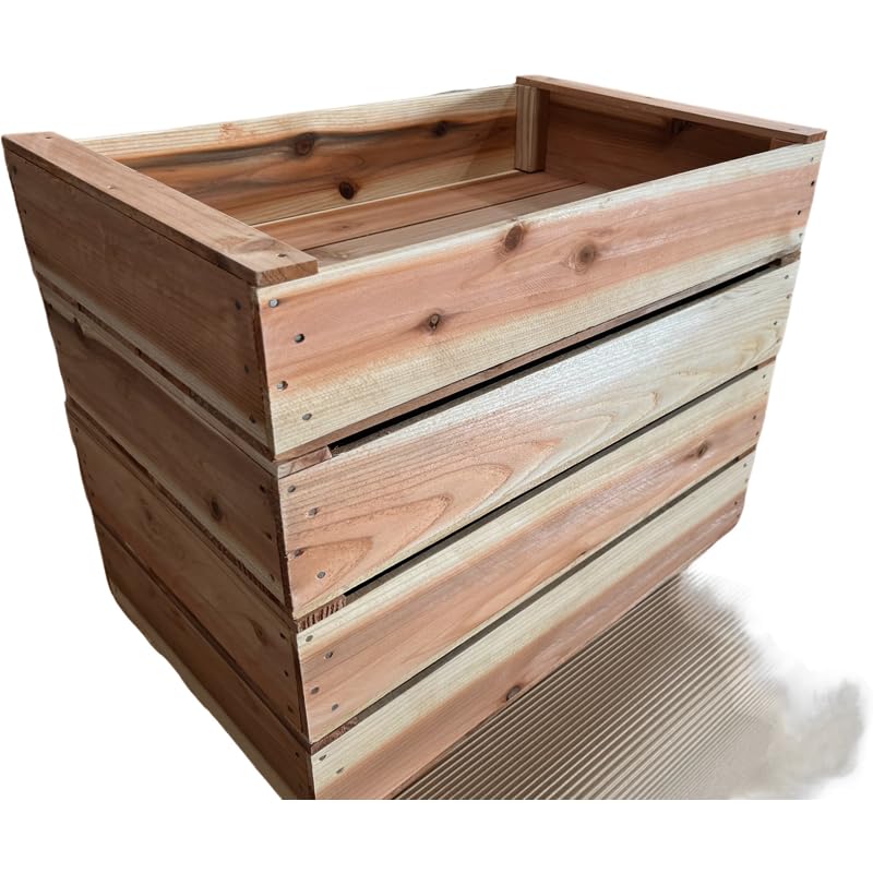 Amazon｜魚箱 木製トロ箱 青森県産杉 4個セット｜収納ケース・ボックス