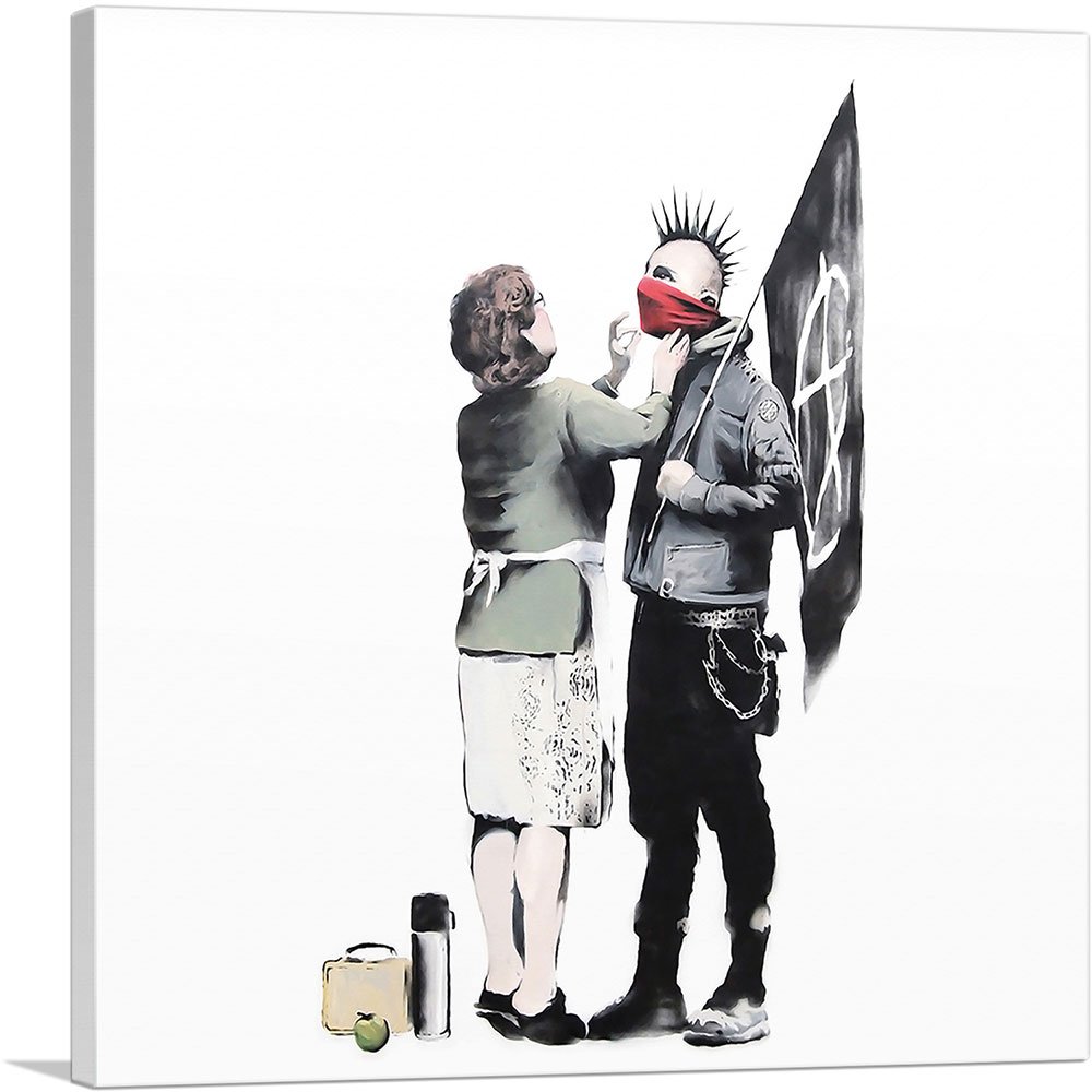 Amazon.co.jp: ARTCANVAS Anarchist And Mother - バンクシーによる