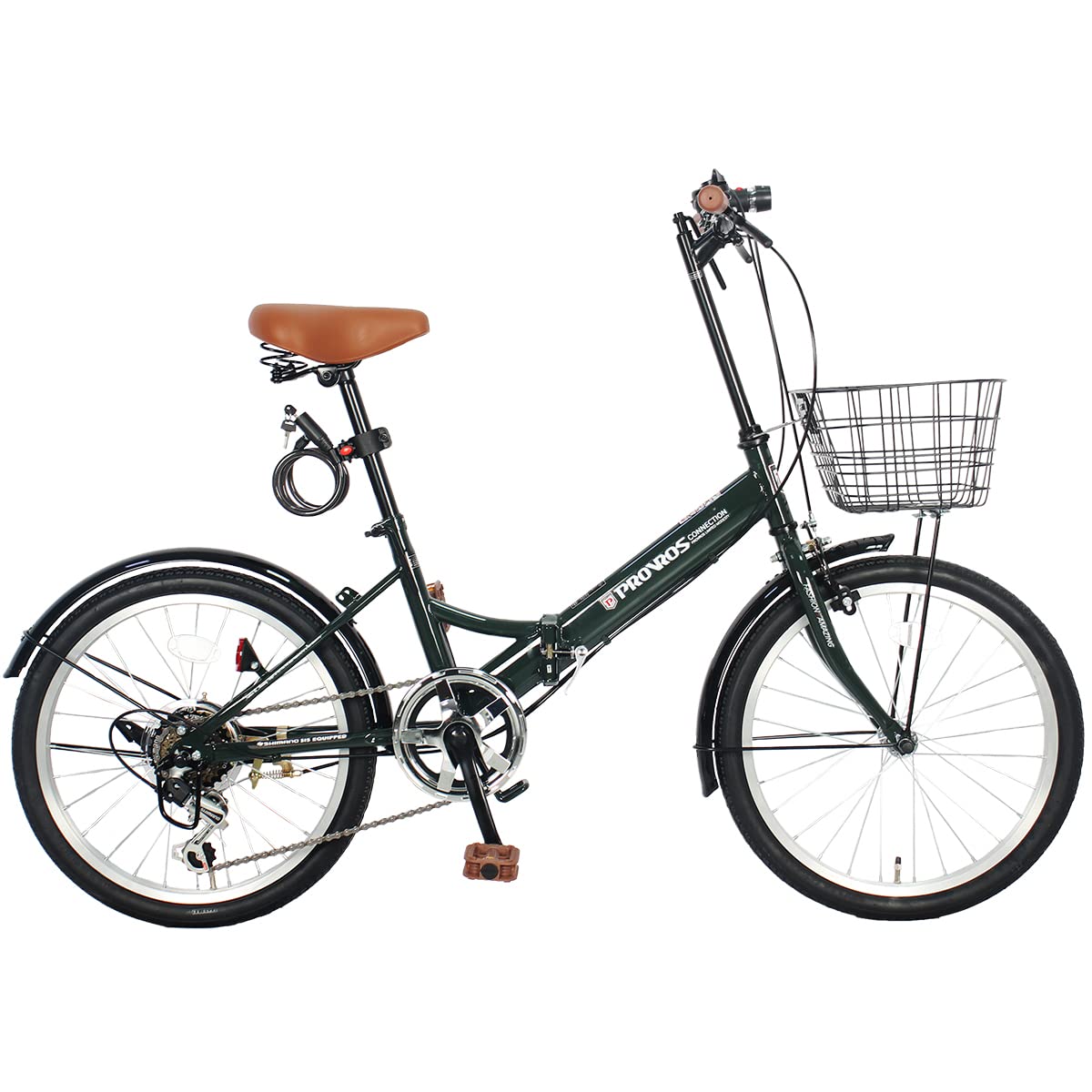 millart[ミラート]20吋 折り畳み自転車 外装6段/LEDオート/ネイビーx