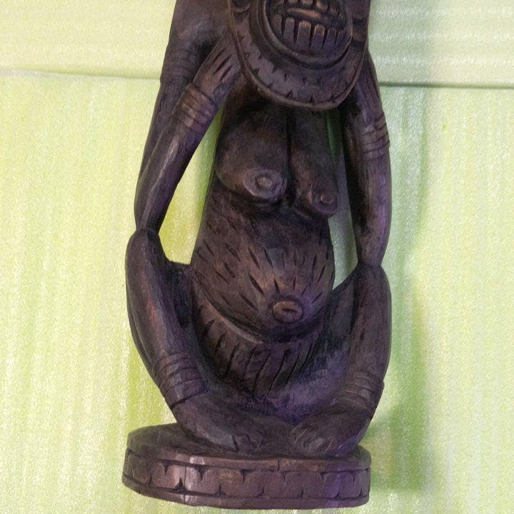 Amazon.co.jp: パプアニューギニア 木彫像 オブジェ 木製 木彫り 雑貨