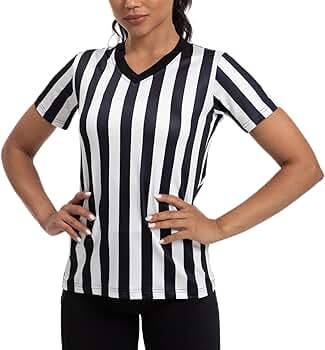 Amazon.com: VKT Referee Shirt Womens Official Ref Jersey Black and
