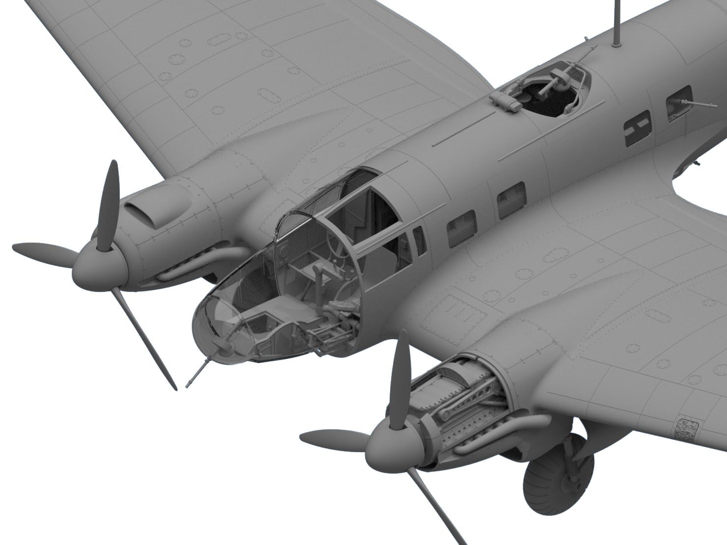 Amazon | アイシーエム ICM 1/48 ドイツ空軍 ハインケル He111H-3 爆撃