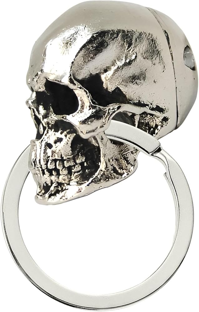 Amazon.co.jp: [Qkbuza] ファニースカルキーチェーン スカル