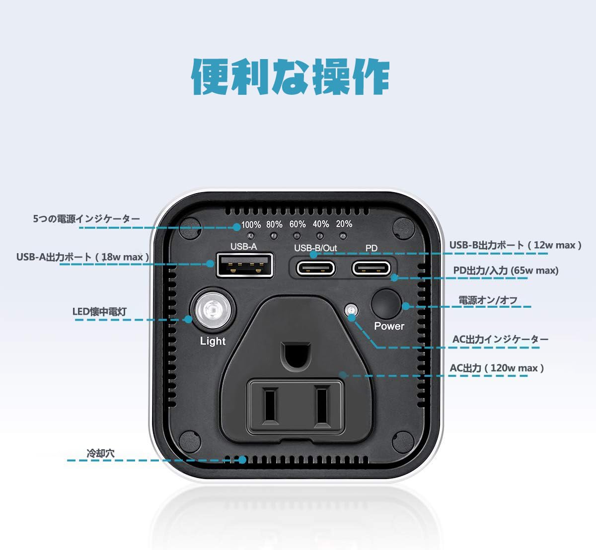 Amazon | ポータブル電源 31200mAh 予備電源 モバイルバッテリー 急速