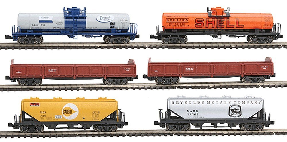 Amazon.com: Kato USA Inc. N Mixed Freight Car Set 6 KAT1066275 N