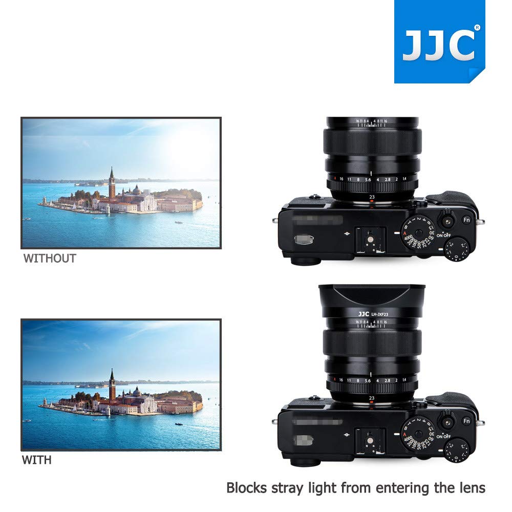 Amazon | JJC メタル 正方形 レンズフード + フードキャップ 富士