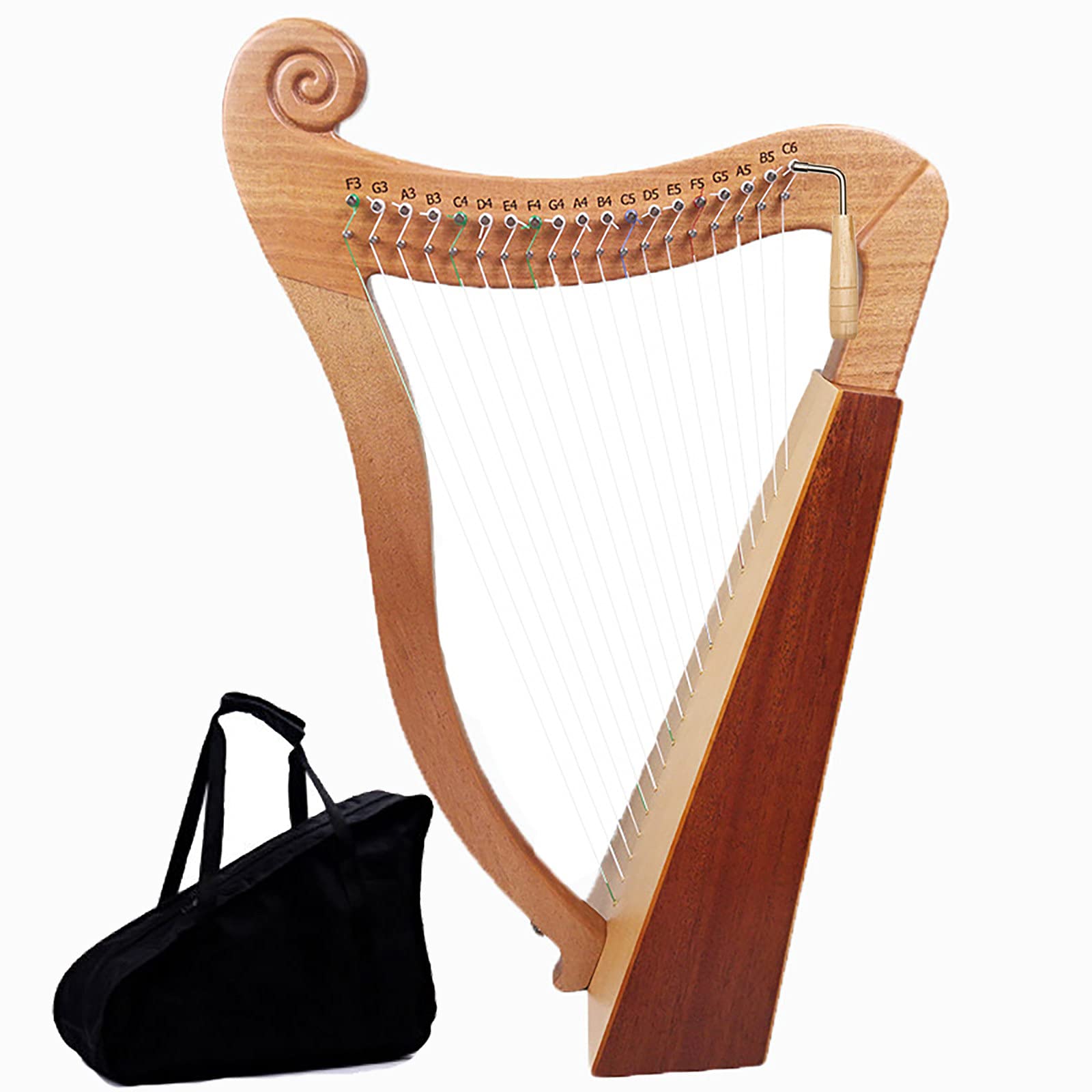 Amazon.co.jp: ポータブルアイリッシュハープ/ミニ木製ハープ