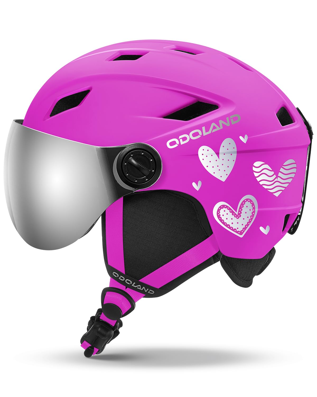 Amazon | Odoland 子供用スキーヘルメット バイザー式ゴーグル