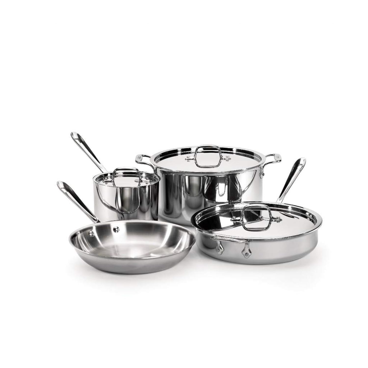 Amazon.com: All-Clad D3 3-Ply Stainless Steel Cookware Set 7 Piece