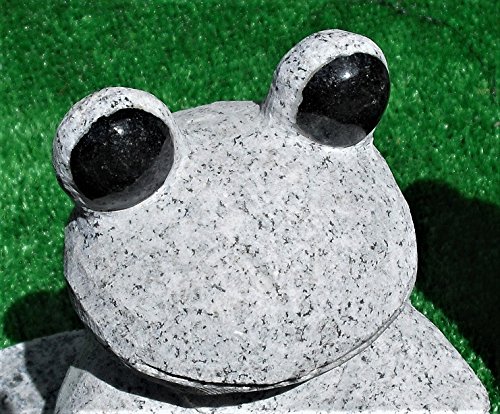 Amazon.co.jp: 招福 御影石 カエル置物 高さ約19㎝,20㎝角御影石台座