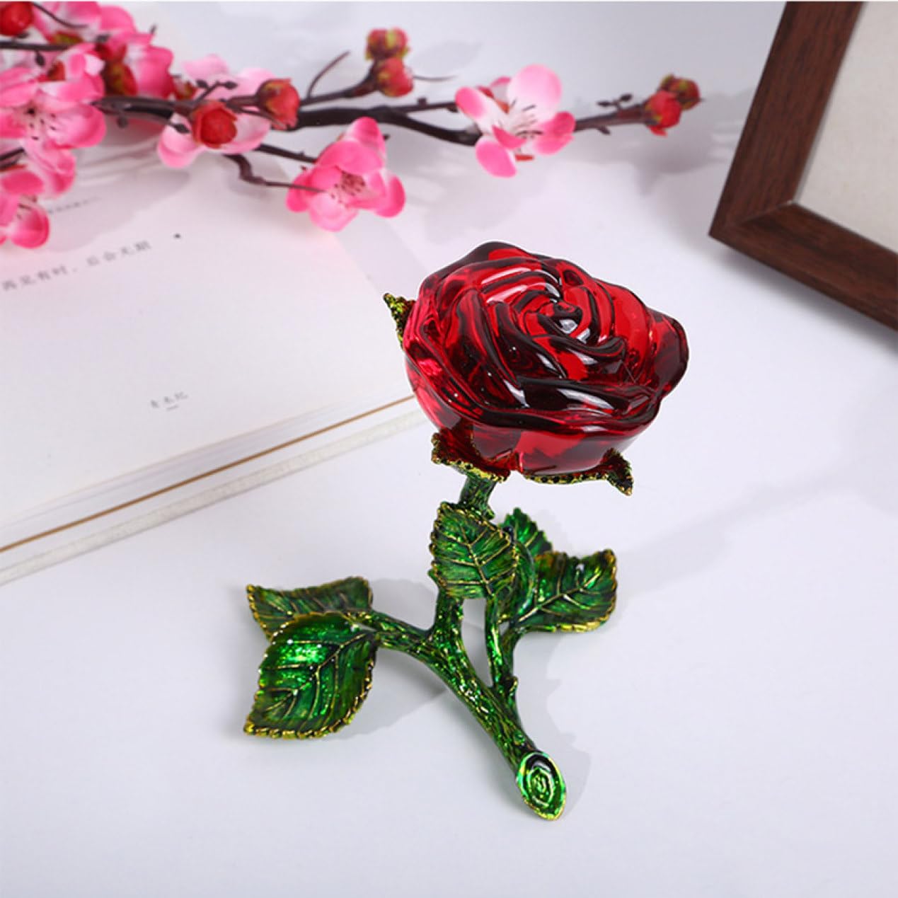 Amazon.co.jp: JAnjiaLxY クリスタルローズ 鑑賞用 枯れない薔薇 F