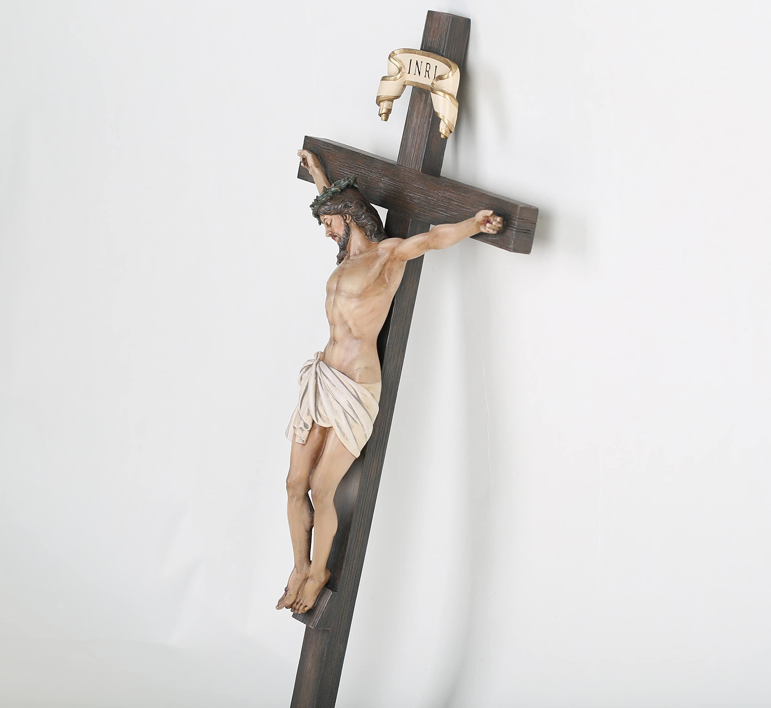 Amazon.co.jp: BCカトリック十字架壁十字架 高さ16インチ イエス