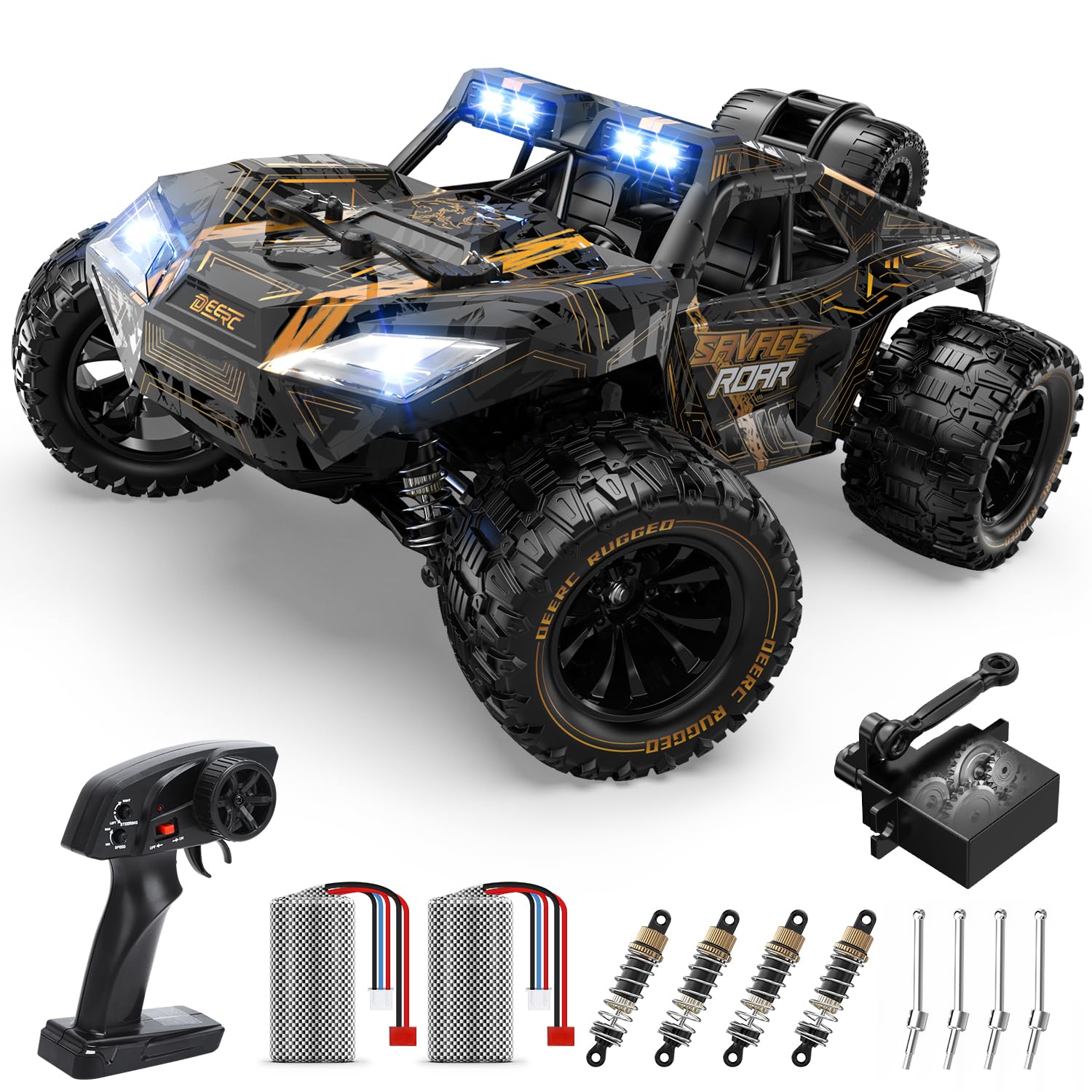 Amazon.com: DEERC 1:14 Crawler RC Car, 48Kph High Speed RC Truck