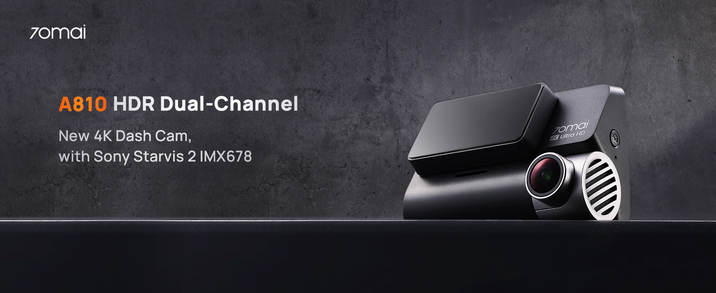 Amazon.com: 70mai A810 4K Dash Cam Front and Rear, Dual Dash