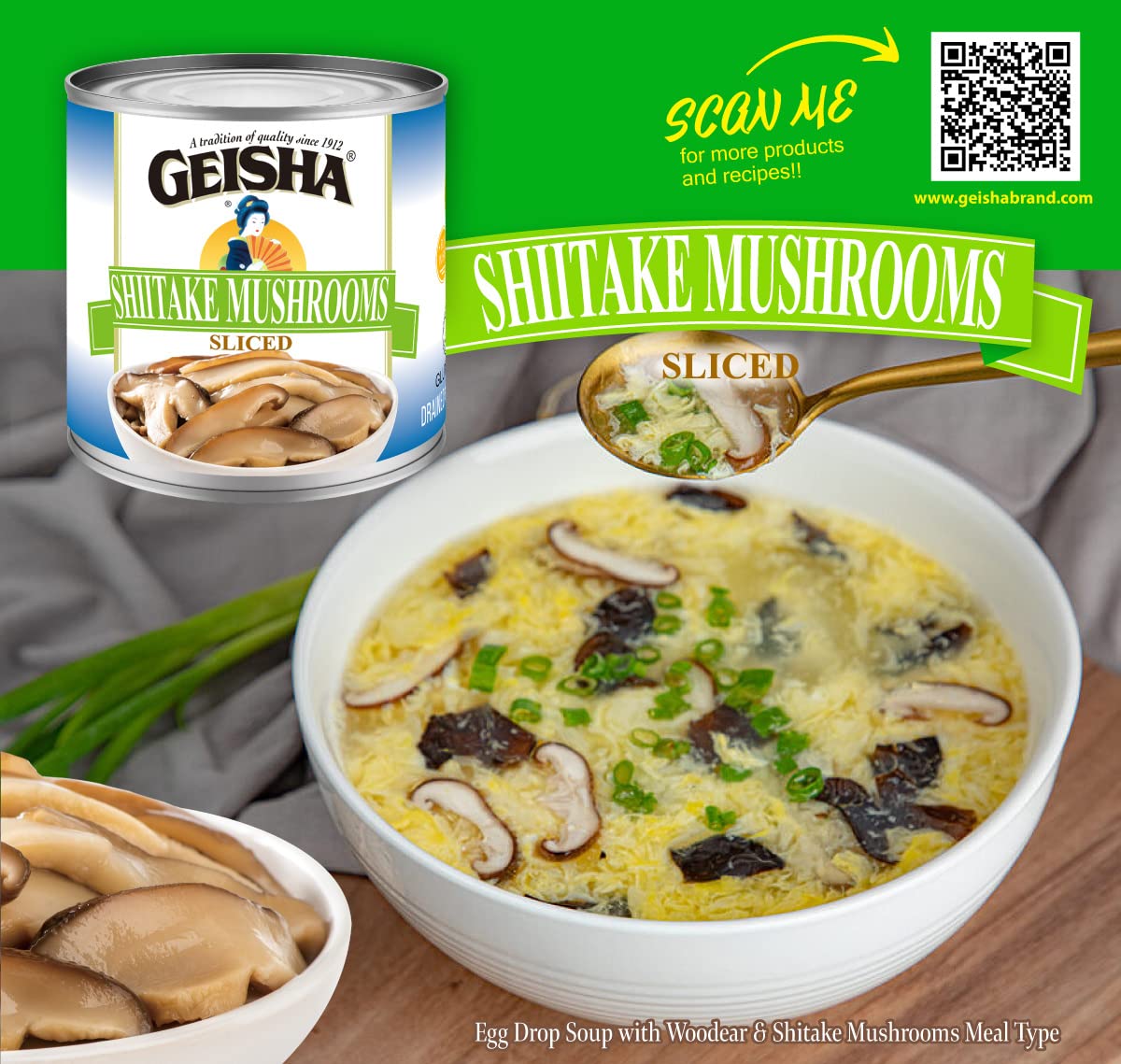 Amazon.com : GEISHA Shiitake Mushrooms Sliced 4OZ. (Pack of 12