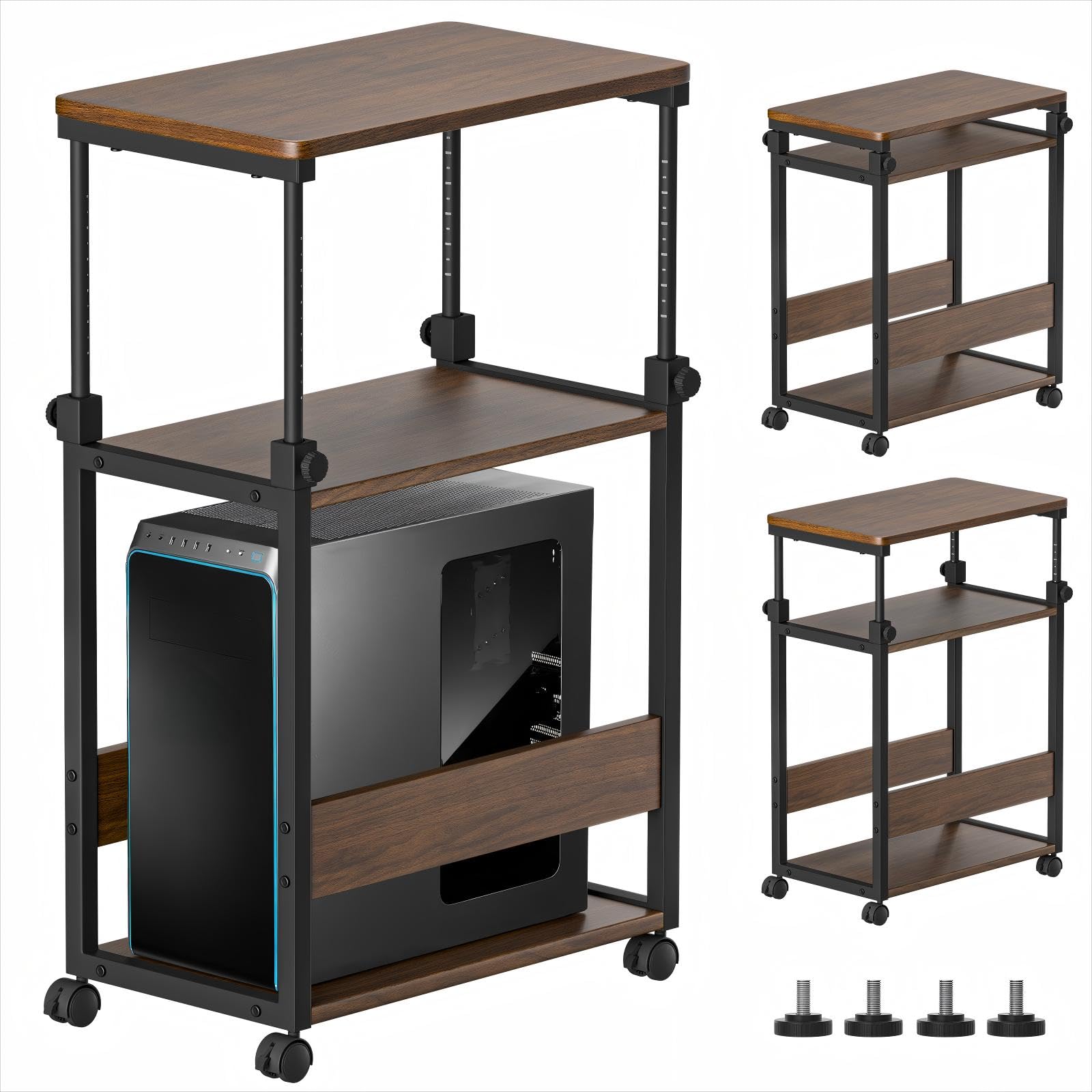 Amazon | DAIWIN pcラック 昇降式 幅35×奥行60×高さ67～95cm パソコン