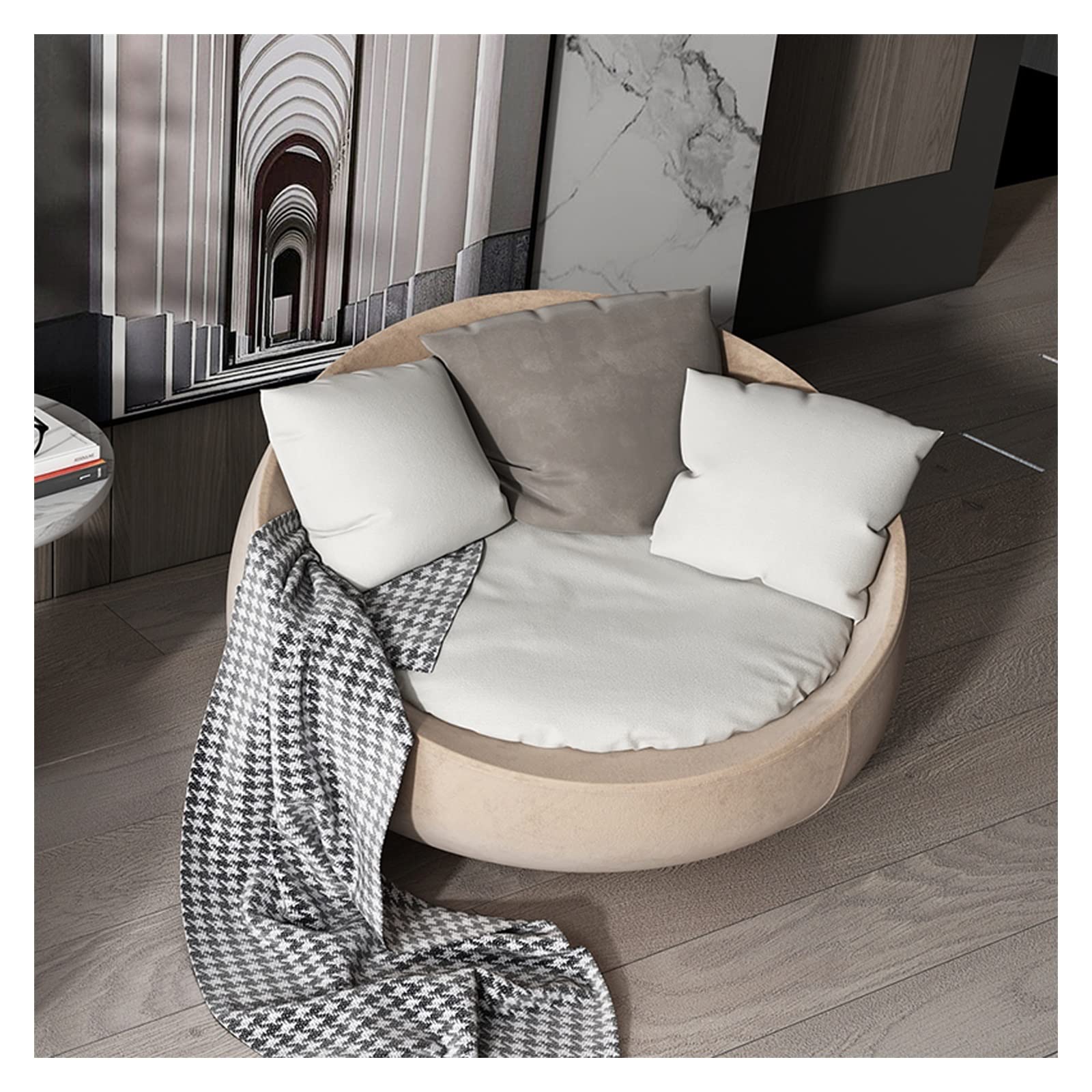 Amazon.co.jp: ラウンドソファエッグシングルチェアシンプルダウン