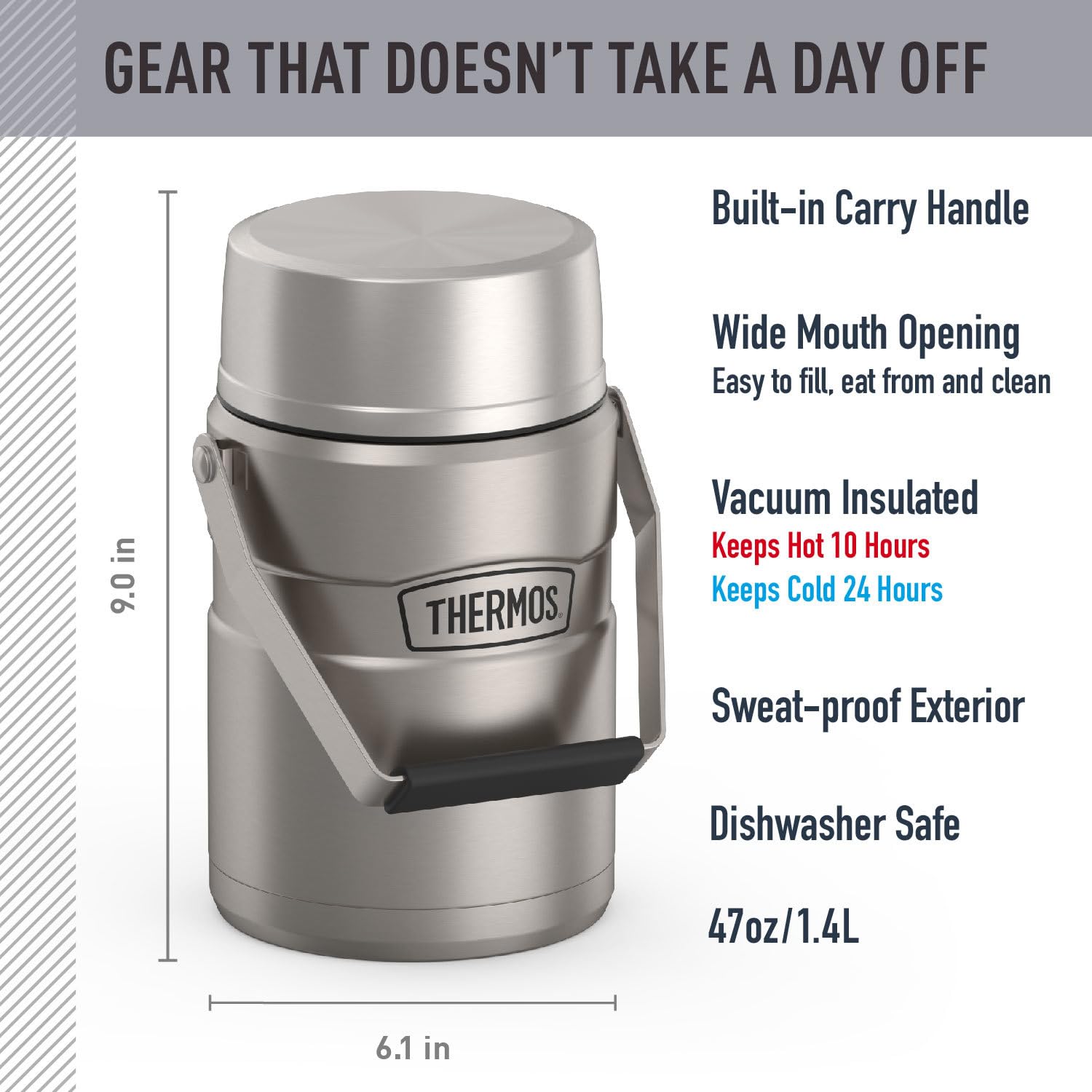 Amazon｜サーモス ステンレスキング 真空断熱フードジャー 40オンス