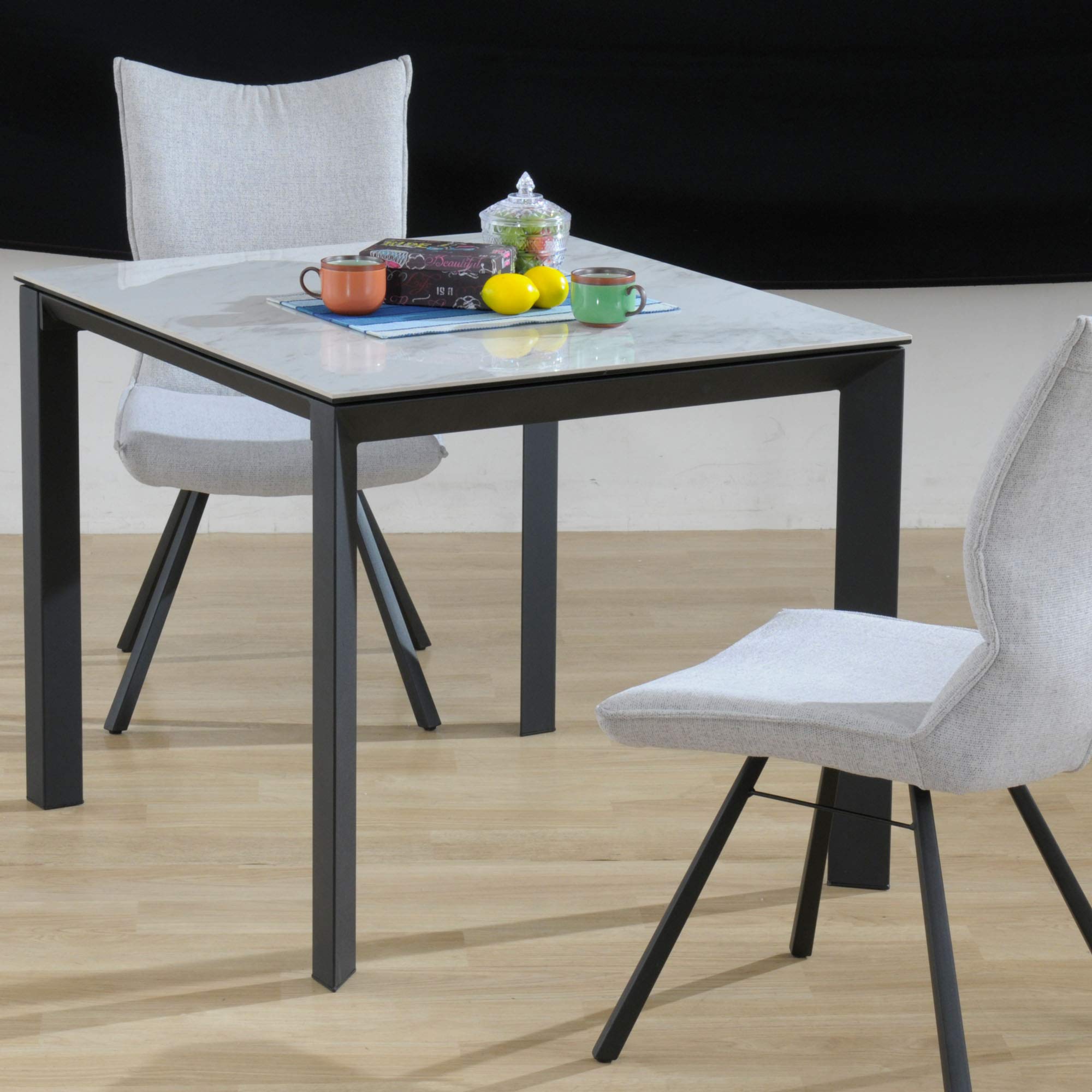 Amazon.co.jp: 筑波産商 GRANADA セラミック 90 ダイニングテーブル WQ