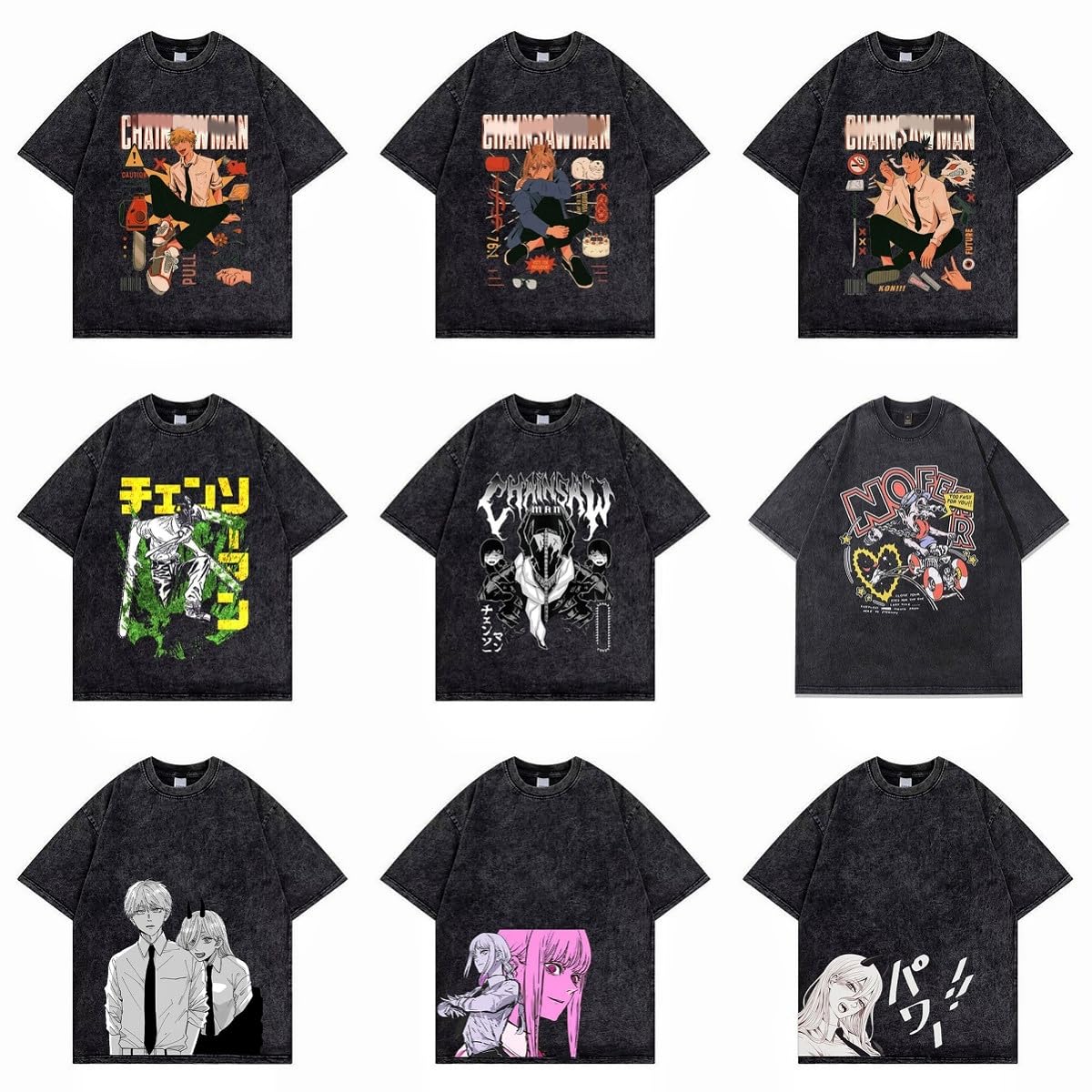 Amazon.co.jp: [二モ] チェンソーマン tシャツ 半袖 デニムTシャツ