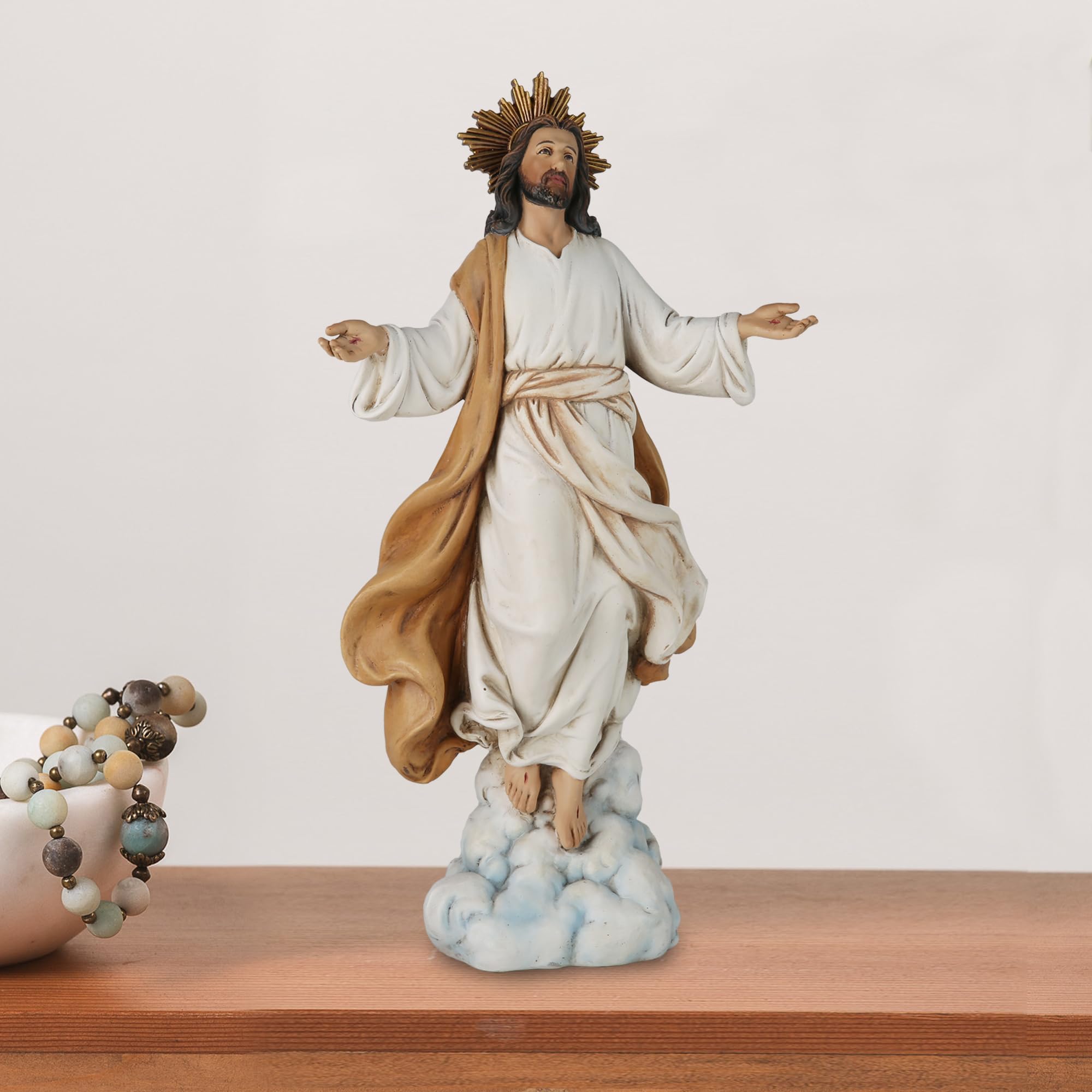 Amazon.co.jp: ブドウ園の彫刻 復活したキリスト像 - 手塗りのイエス