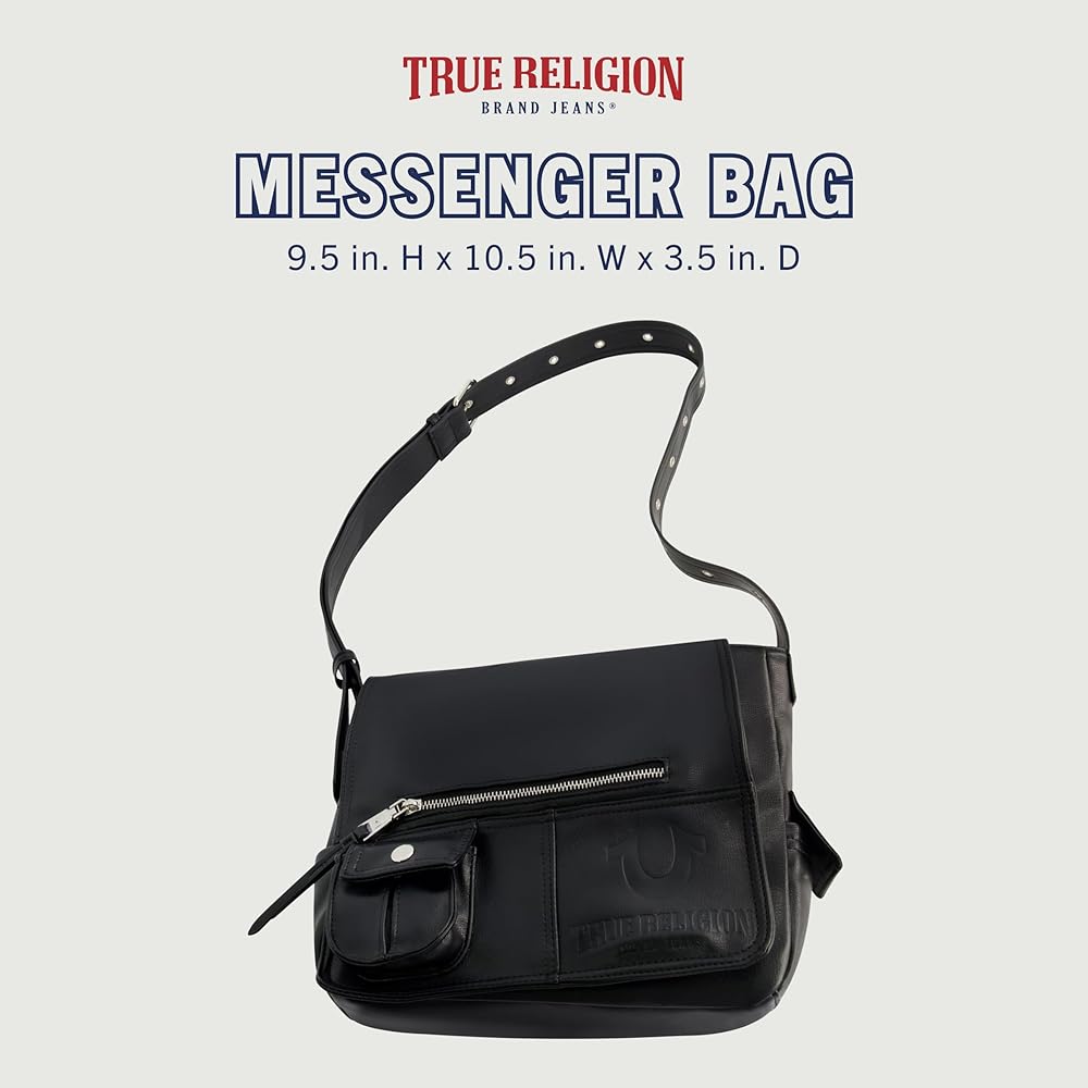 Amazon.com | True Religion Messenger Bag, Women's Leather