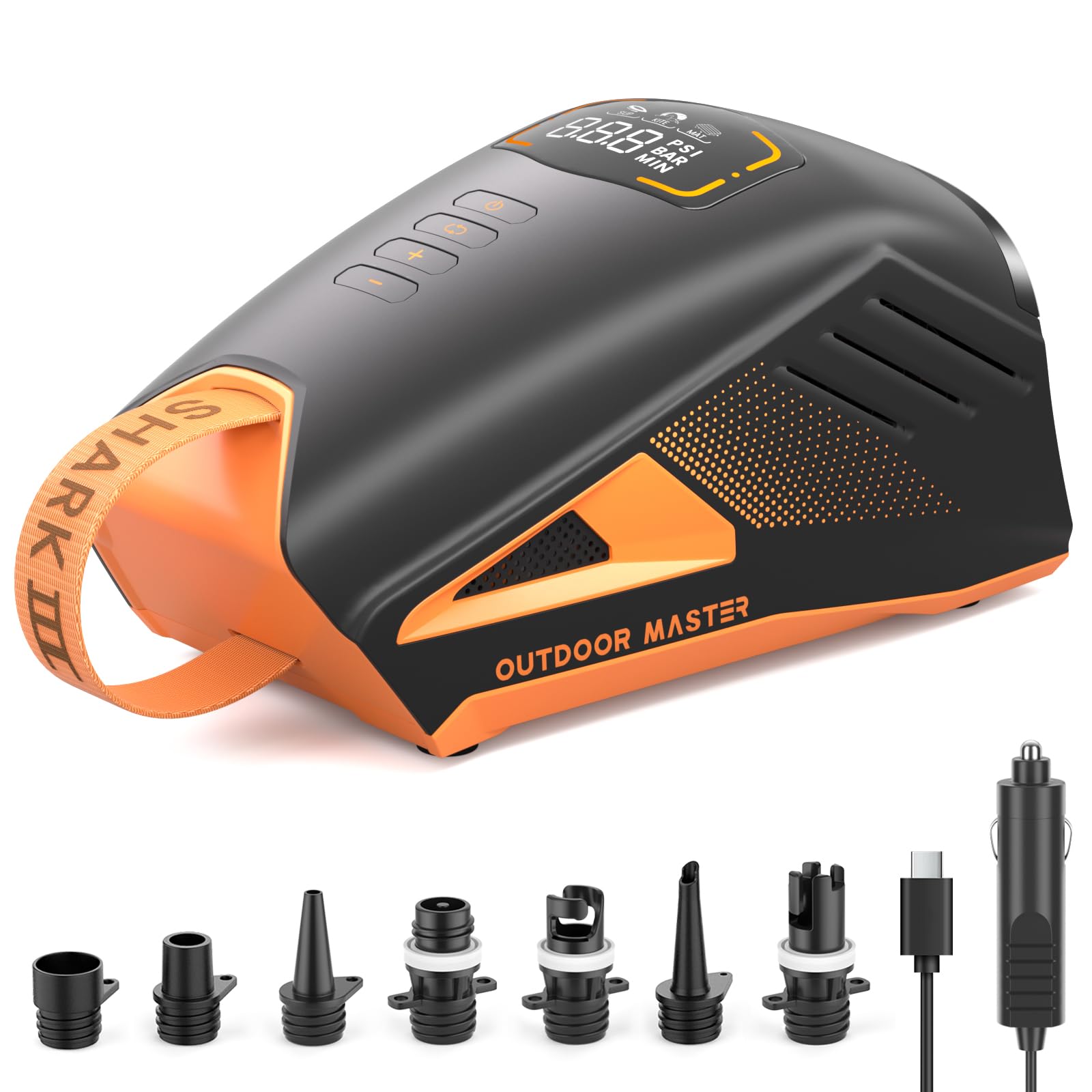 Amazon.co.jp: OUTDOORMASER 電動エアーポンプ 大容量 【74Wh内蔵