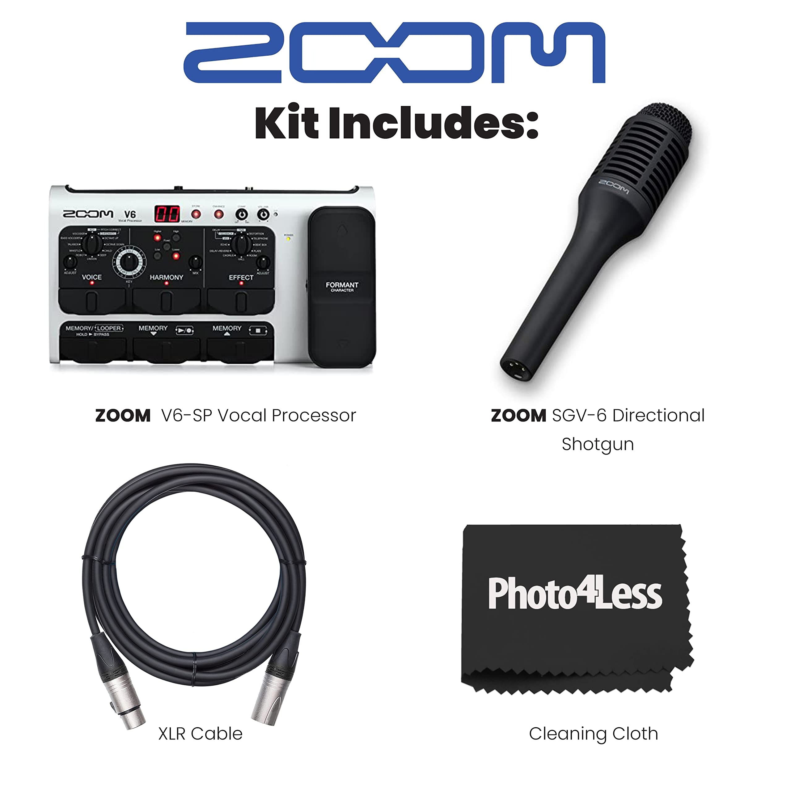 Amazon.com: Zoom V6-SP Multi-Effects Vocal Processor Pedal + Zoom