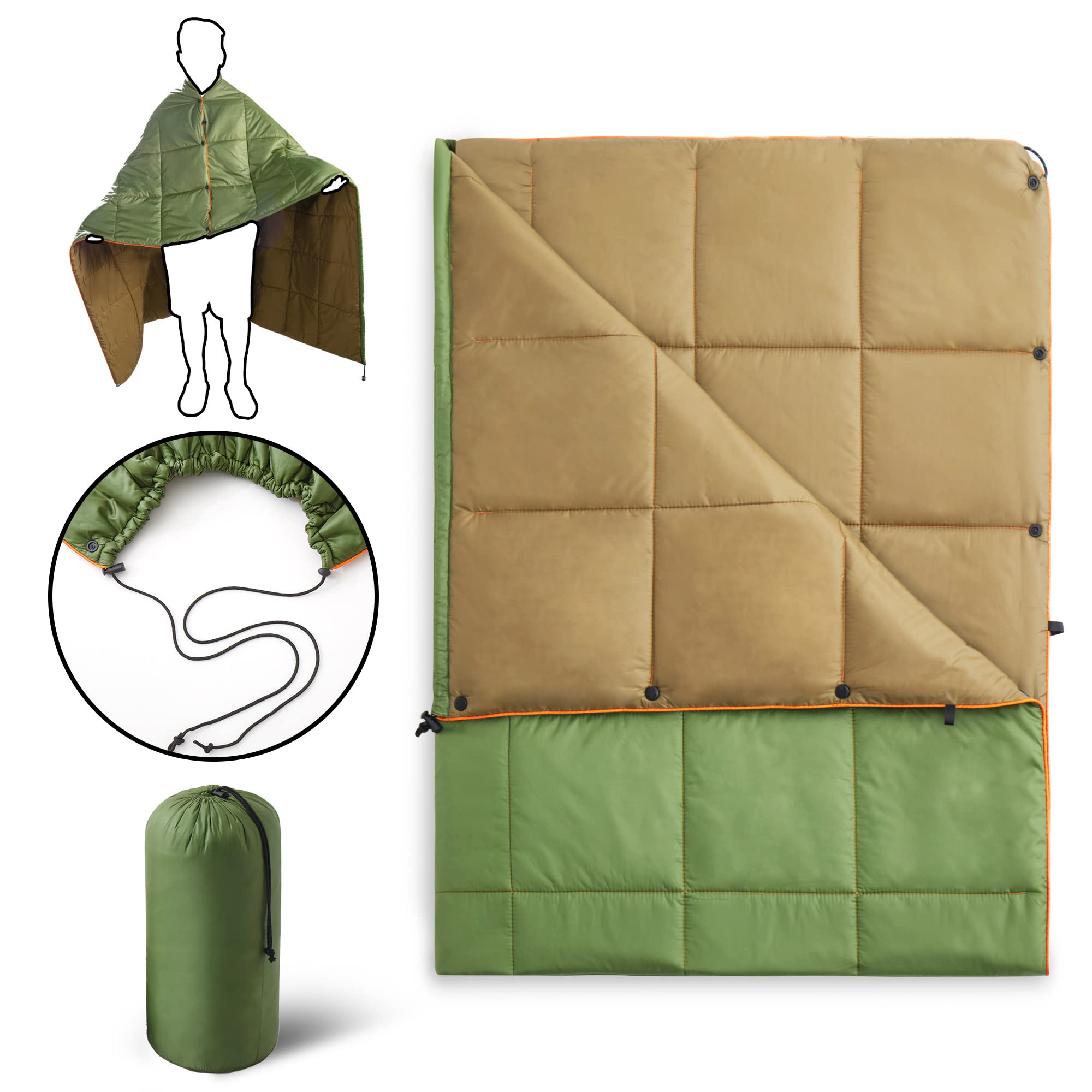 Amazon.com: UNIKOME Waterproof Puffy Camping Blanket - Lightweight