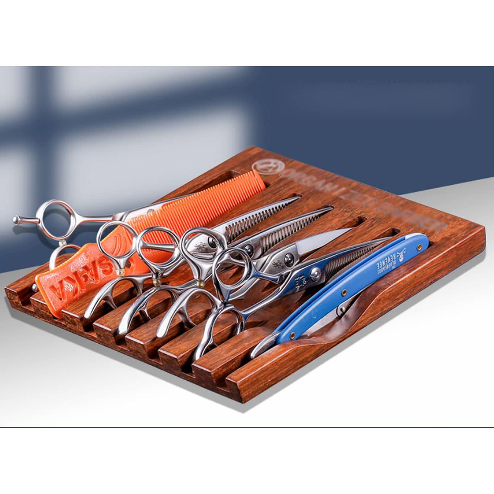 Amazon.co.jp: 7丁 木製 シザースタンド シザートレー シザーケース
