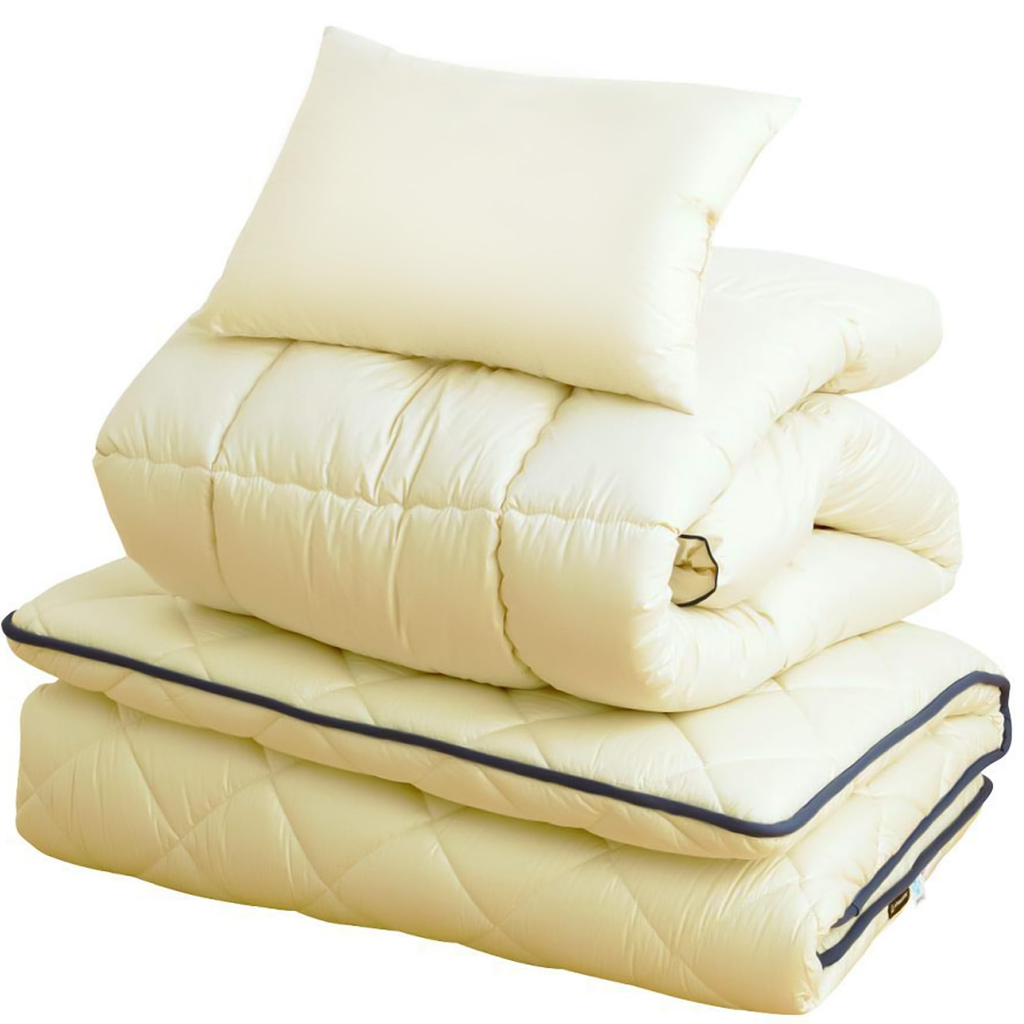 Amazon｜お布団工房 日葵 布団セット 3点セット シングル アイボリー