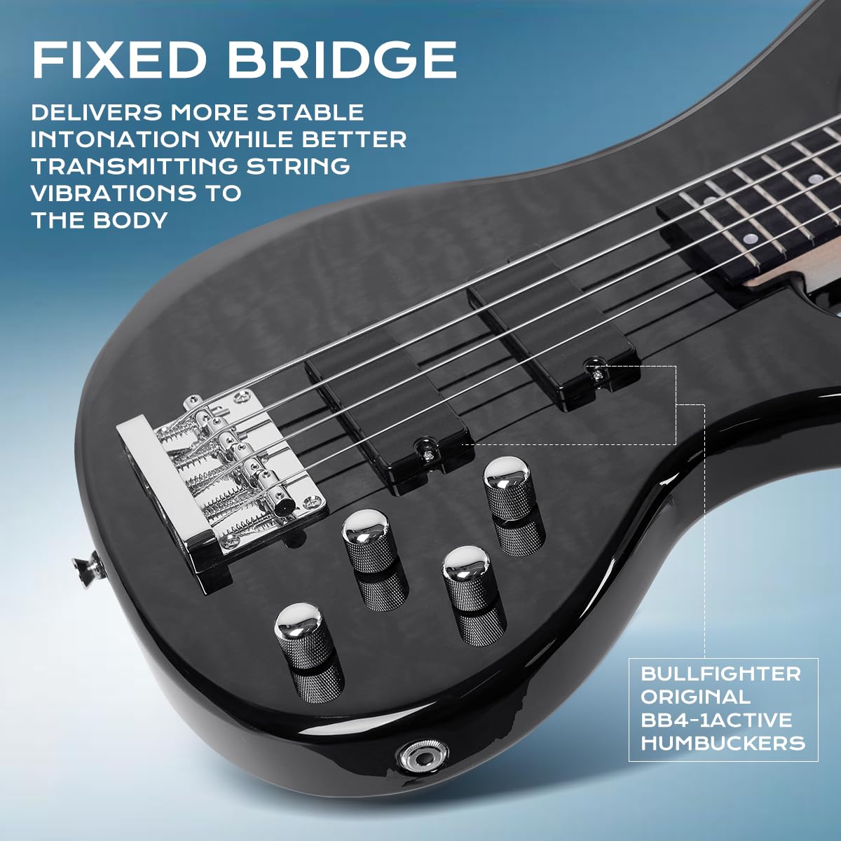 Amazon | Bullfighter エレクトリックベースギターセット 4弦