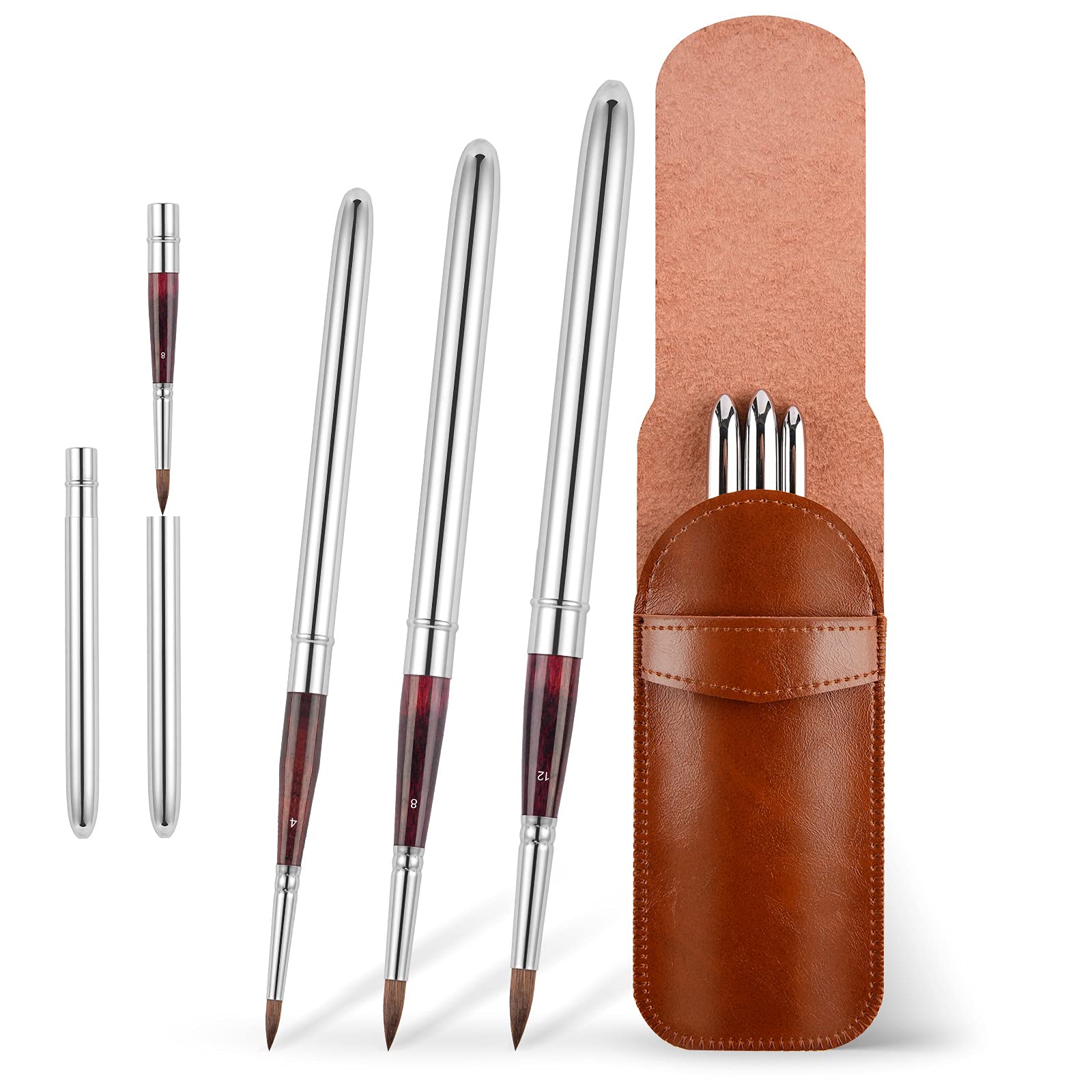 Amazon.co.jp: Kolinsky トラベル水彩筆 セーブルヘア ラウンド水彩